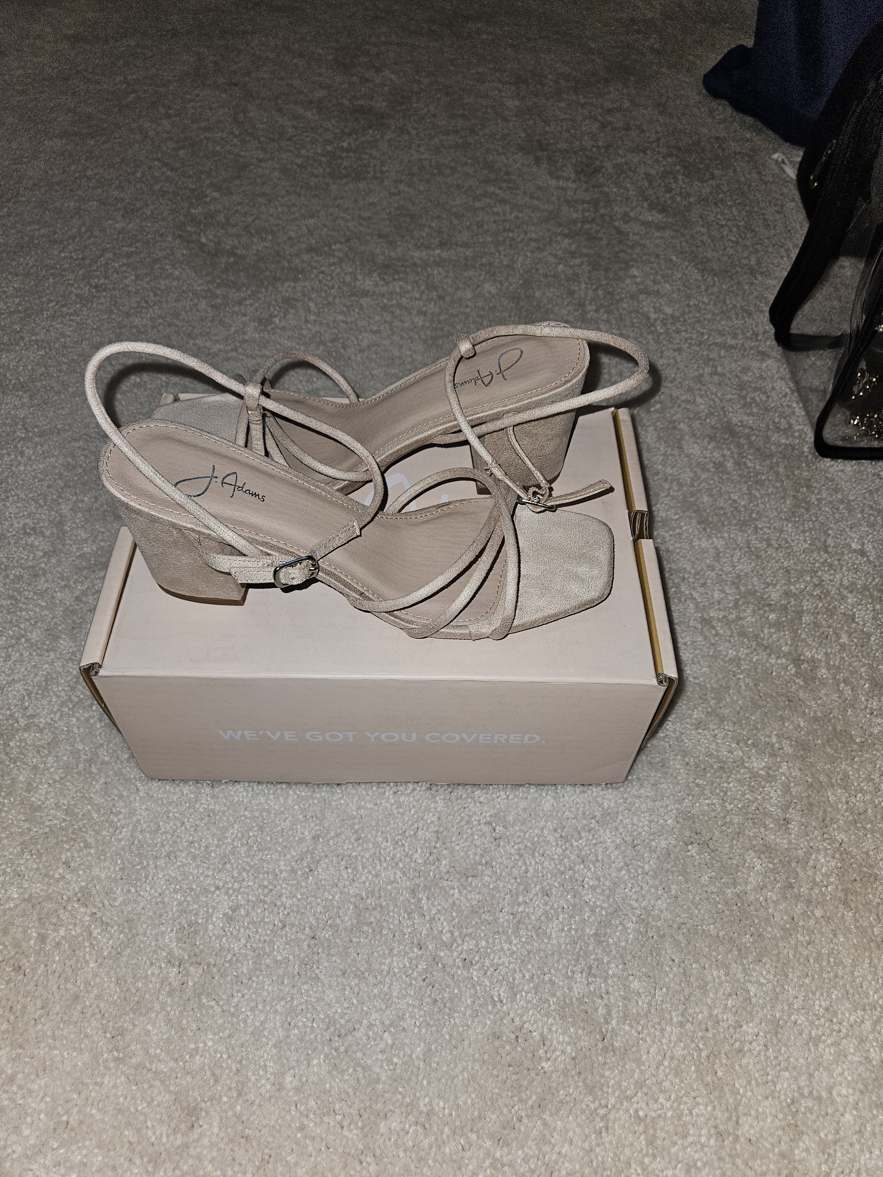 Camilla Blush Strappy Block Heel Sandals